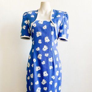Floral 1980s Adele Simpson Dress